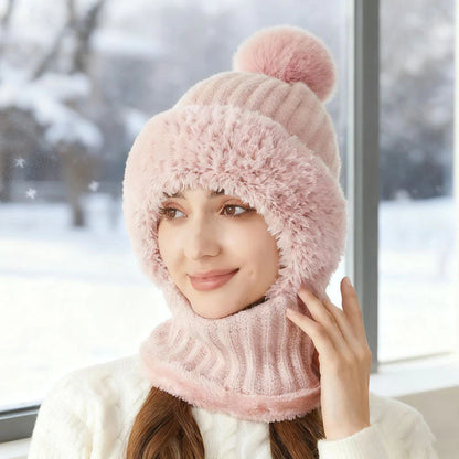 ❄️ 3-in-1 Thick Plush Winter Hat🧣
