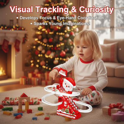 🎅🛷49% OFF SALE - Magical Musical Santa Race Track - Electric Climbing Stairs & Slide Toy
