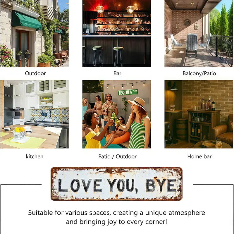 "Love you, Bye" Wall Sign