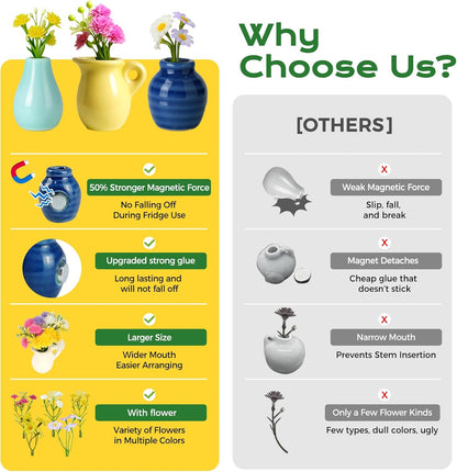 🌺Cute Tiny Plant Vase Fridge Magnets