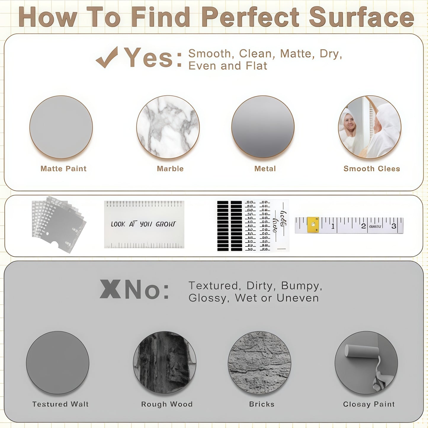 ✨👶Children's Height Measuring Mirror - Wall Mirror