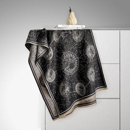 ✨Starry Sky Pattern Fringe Scarf