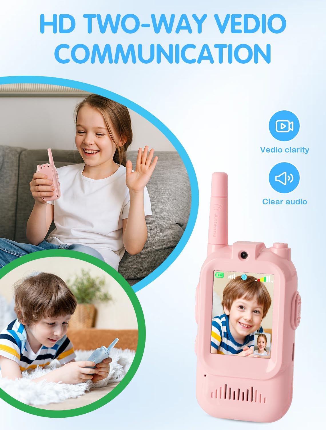 Children's walkie-talkie with video