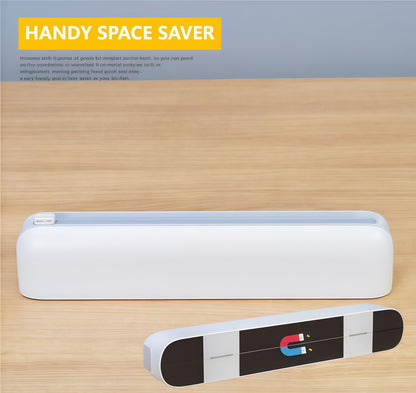 Wall-mounted magnetic cling film dispenser