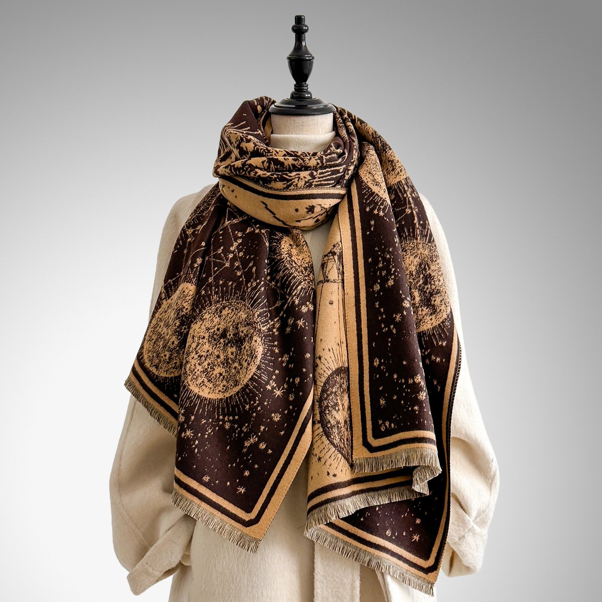 ✨Starry Sky Pattern Fringe Scarf