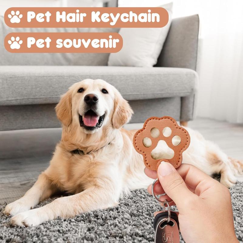 💖Leather Pet Memorial Keychain