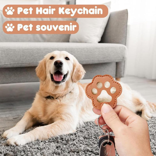 💖Leather Pet Memorial Keychain