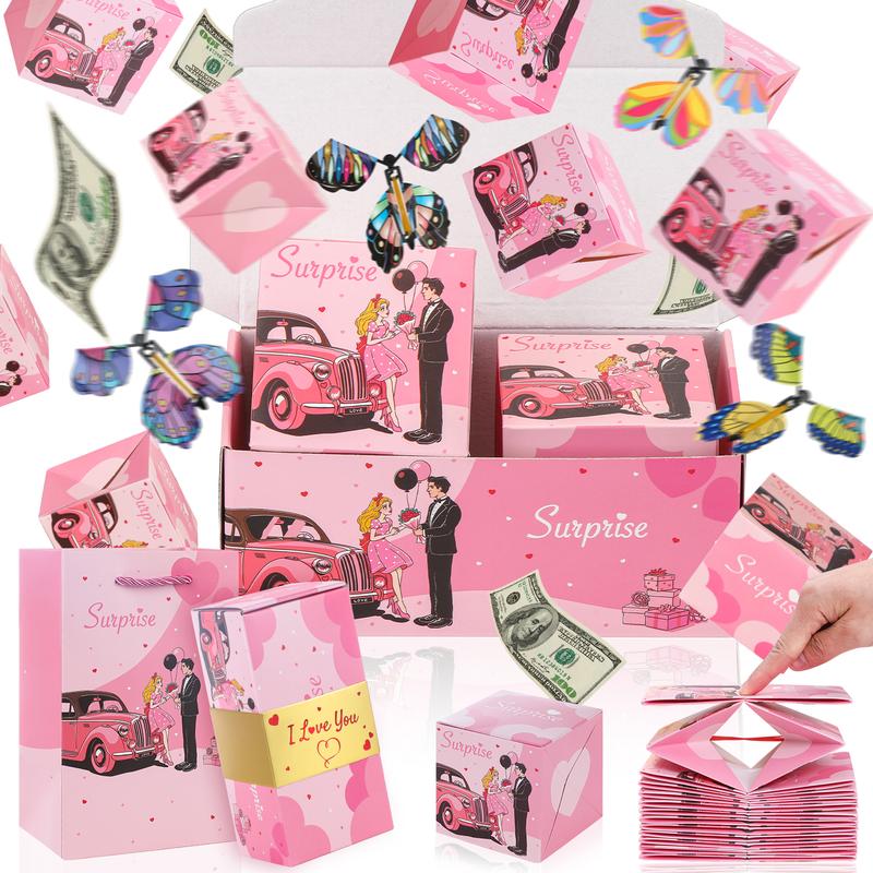 20 Bounces Surprise Gift Box - Contains a flying butterfly toy