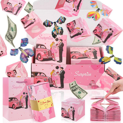 20 Bounces Surprise Gift Box - Contains a flying butterfly toy