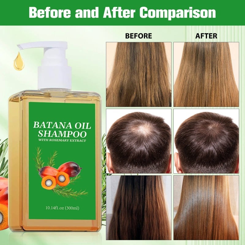 🌿 Batana & Rosemary Shampoo | Hair Thickening Duo ✨ Fluffy & Frizz-Free