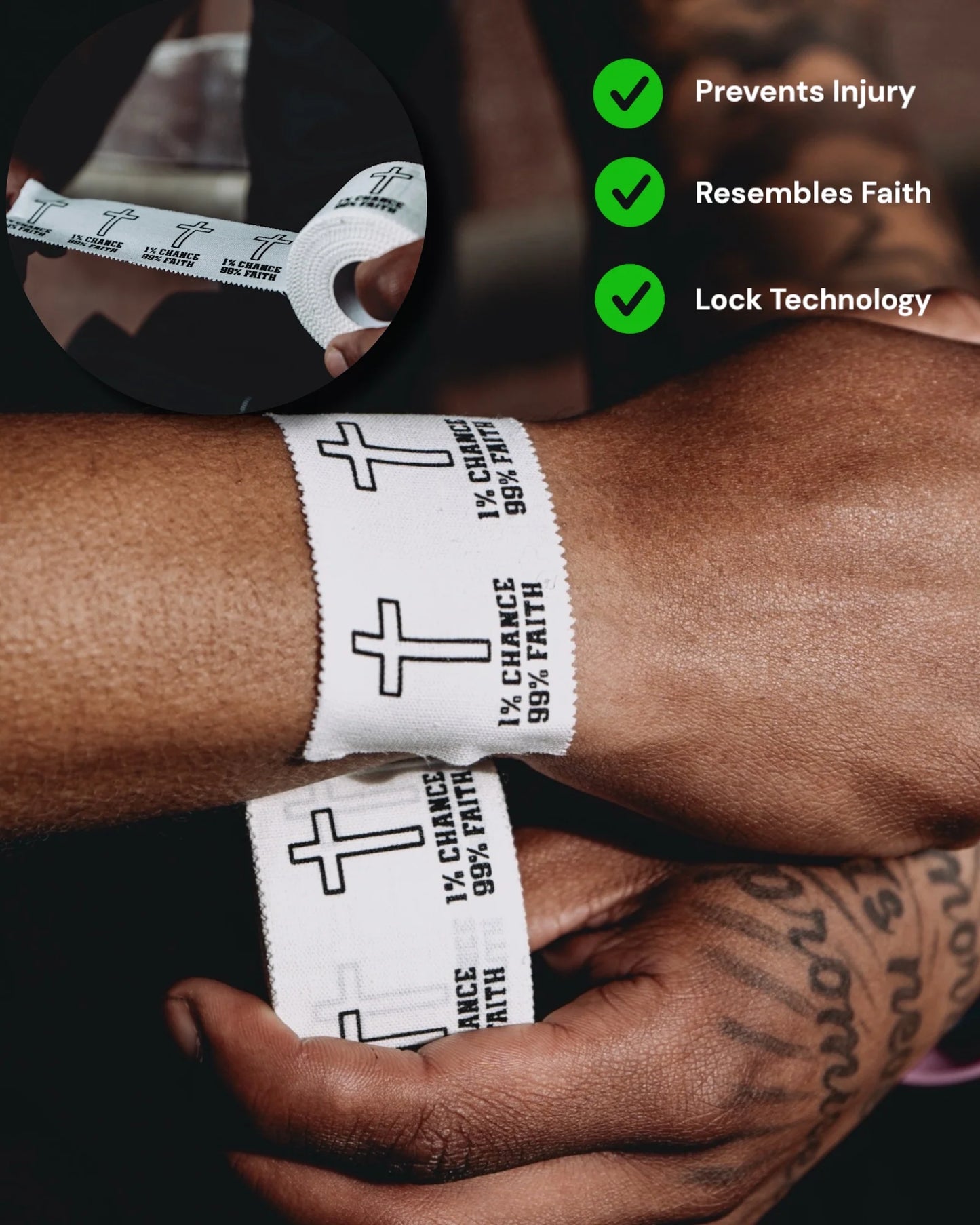 Wrist cross taping-"1% chance, 99% confidence"