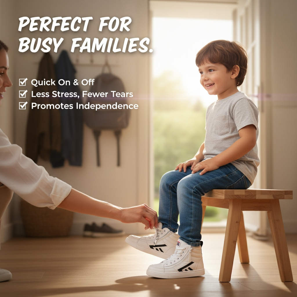 Children's/Toddler's high-top shoes with zippers