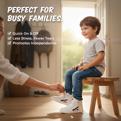 Children's/Toddler's high-top shoes with zippers