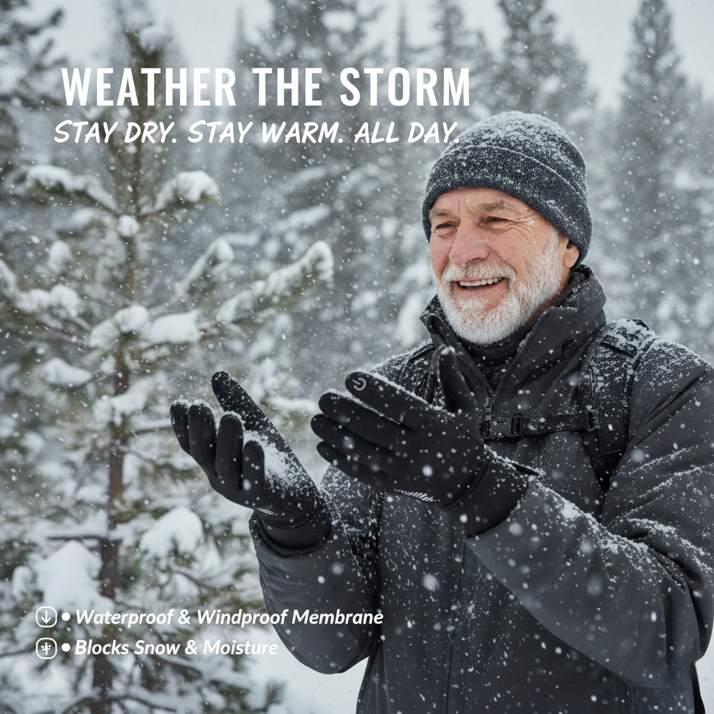 Winter Gloves Women Men Ski Snow Gloves Liner Thermal Warm Touch Screen