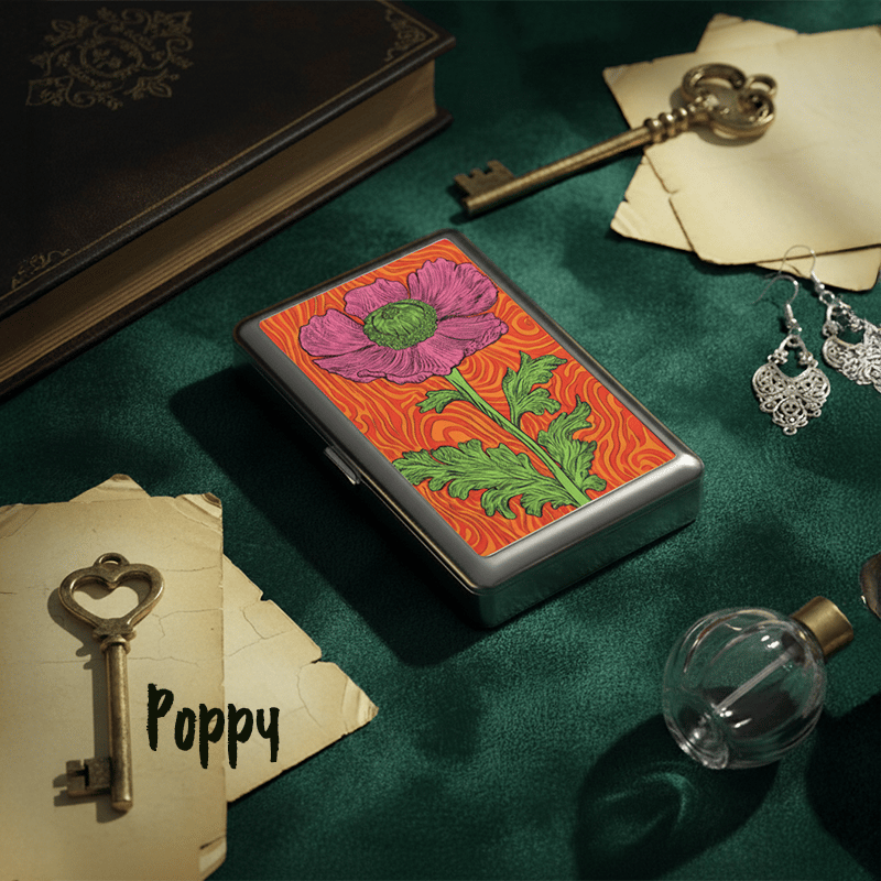 🌙🌟Vintage Card Holder Trinkets Stash Tin Box Metal Wallet Business Card ID Holder