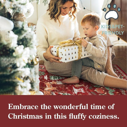 🔥LAST DAY 49% OFF🦌🎄🎅Christmas Deer Santa Long Rug