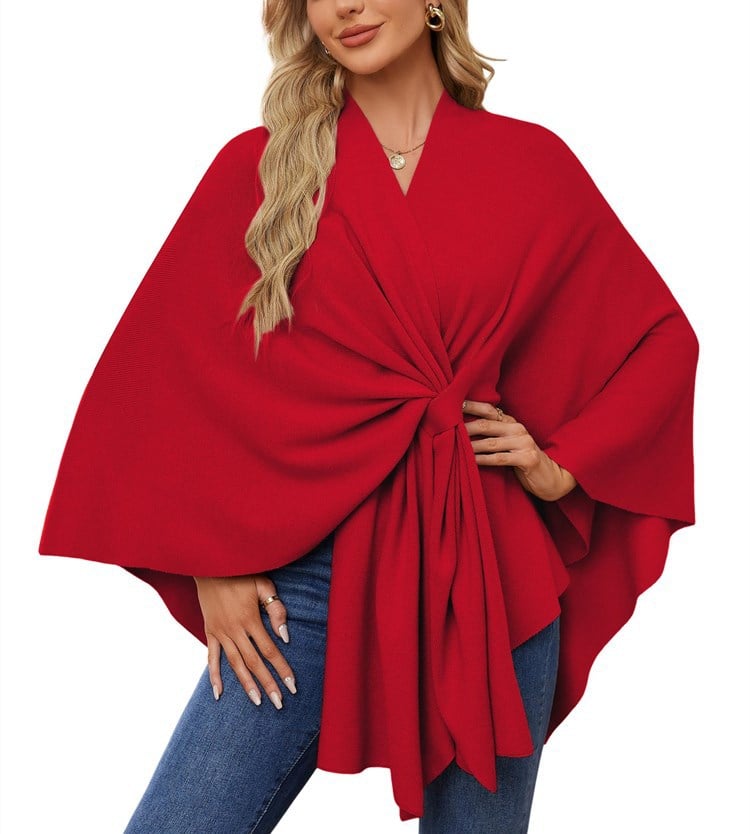 🏆No. 1 Seller In The Fall💥🔥Elegant Solid Color Cape Shawl