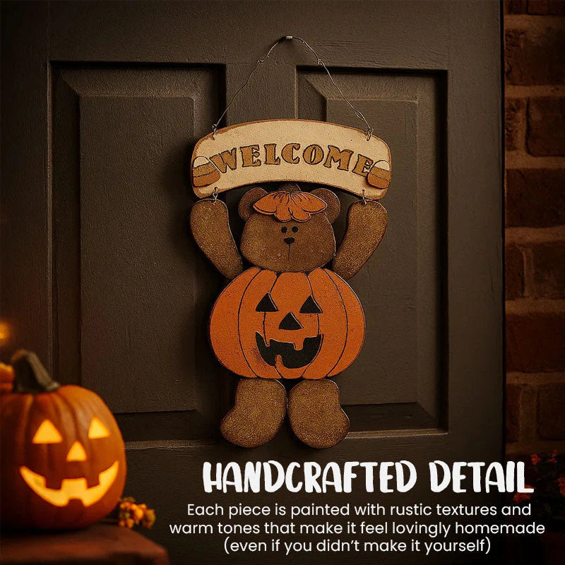 🎅🧸 Santa Bear Welcome Sign