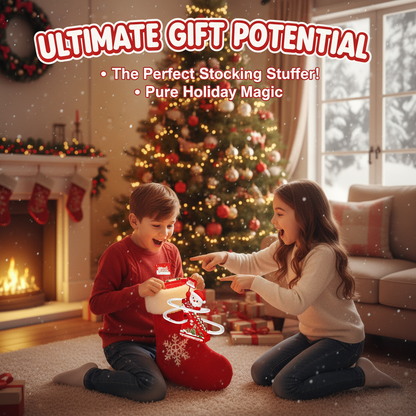 🎅🛷49% OFF SALE - Magical Musical Santa Race Track - Electric Climbing Stairs & Slide Toy