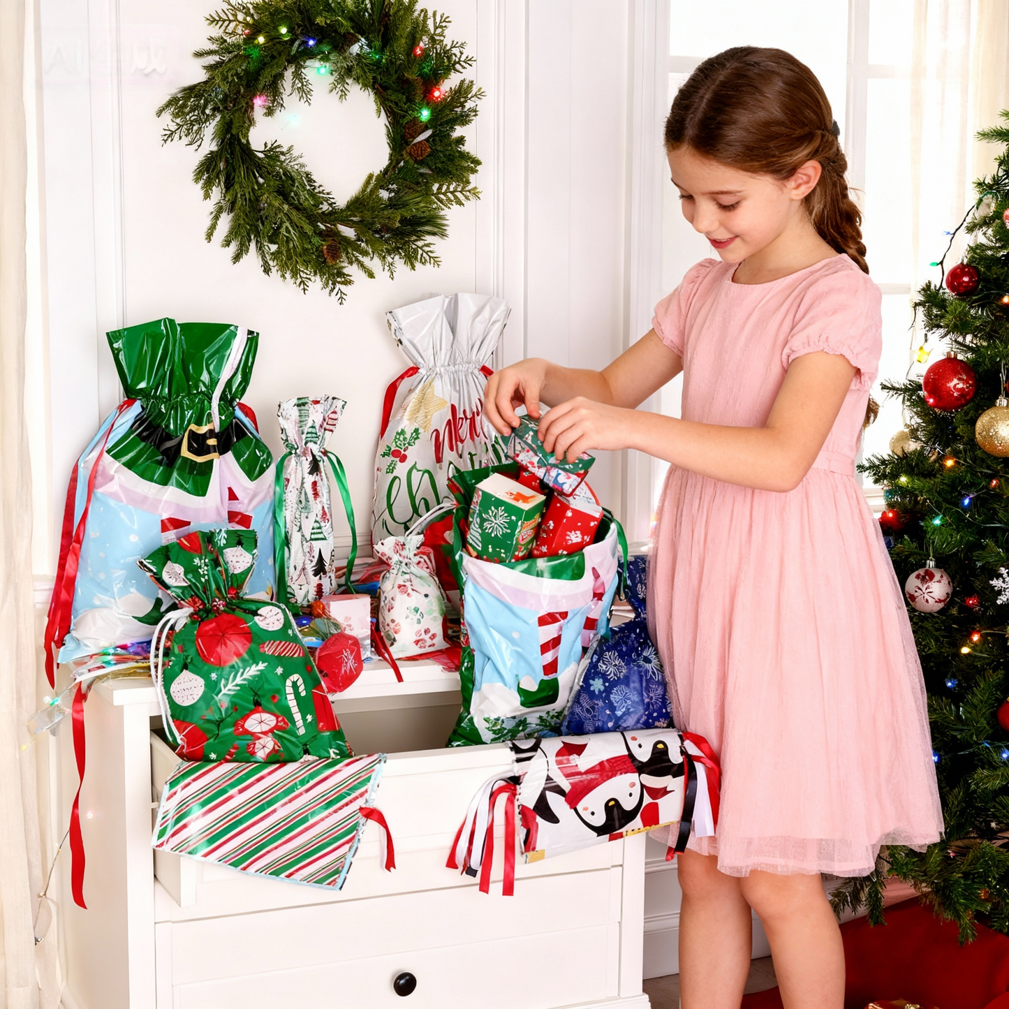 50-Piece Gift Bag and Label Set