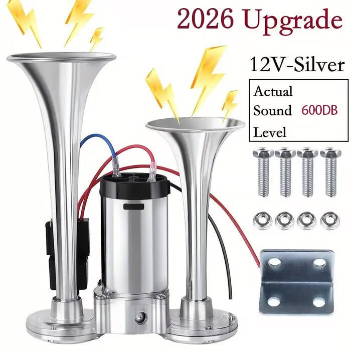 2026 Upgraded 12V 600DB Air Horn Dual Horn