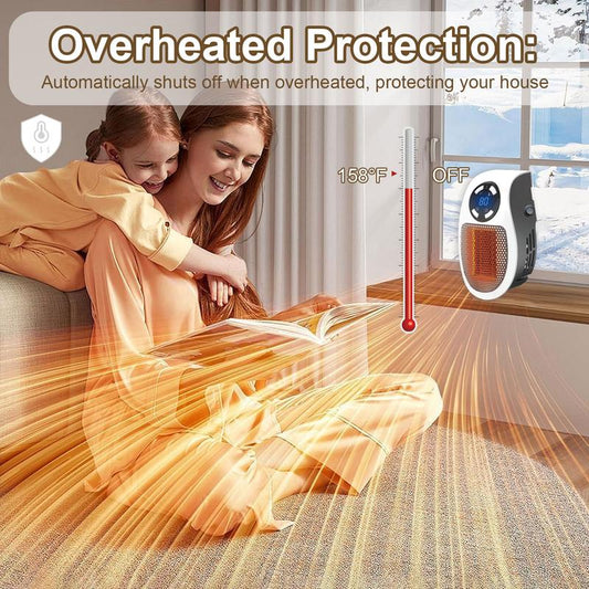 🔥Plug-in Wall Outlet Space Heater: Cozy Warmth, Where You Need It Most!