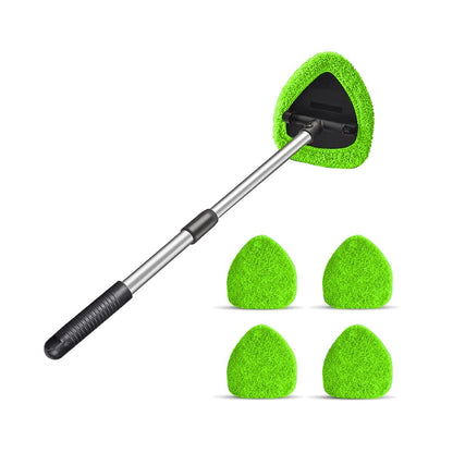 Car Window Cleaner with 4 Washable Reusable Microfiber Pads