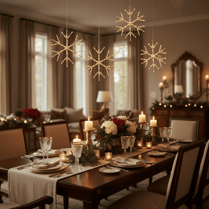 ❄️Lighted Birch Branch Snowflake Hanging Accent