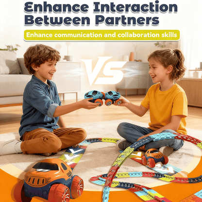 360° Electric Climbing Car Race Tracks with Lights