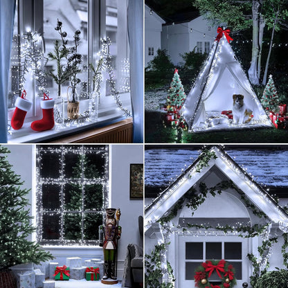 Christmas Tree Lights 8 Modes Timer Remote