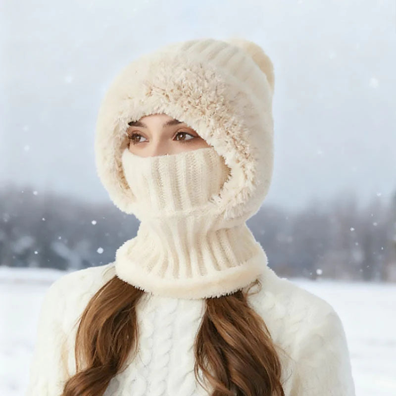 ❄️ 3-in-1 Thick Plush Winter Hat🧣