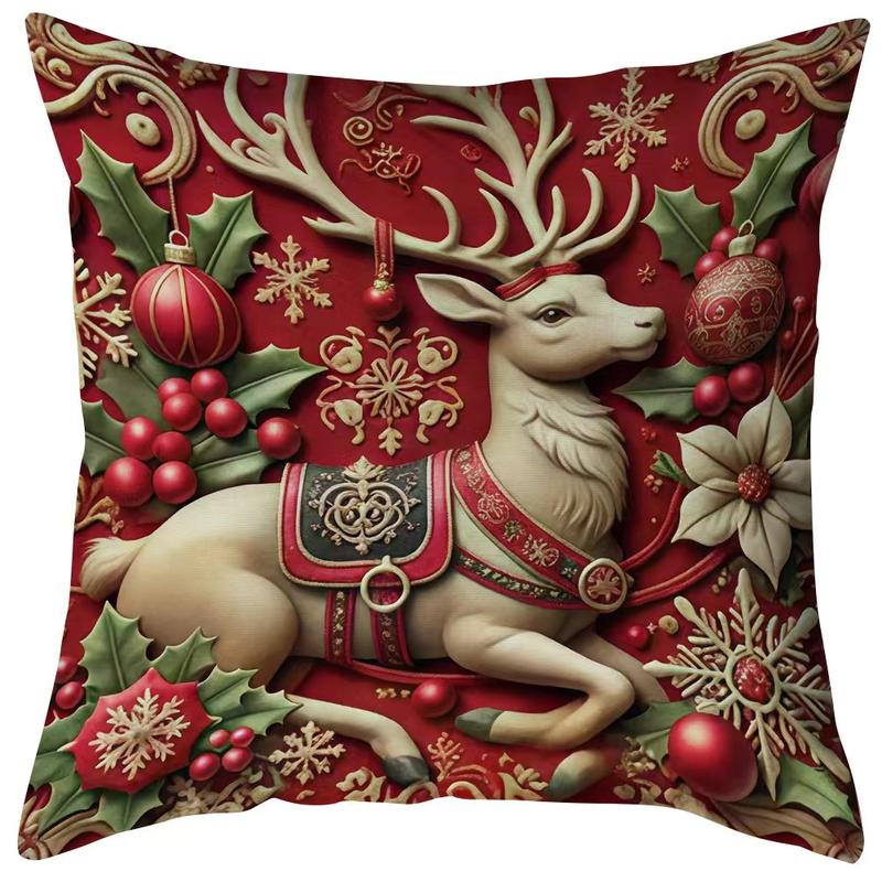 Luxury Christmas Pillowcases 4 Piece 2D Printed Pillowcases