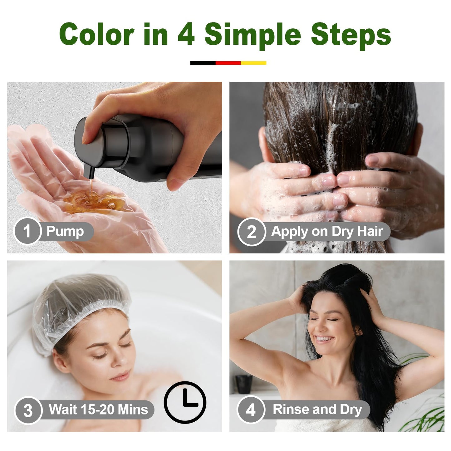 🎨 Transform Your Look Instantly! Limer 6-in-1 Multicolor Hair Dye Shampoo