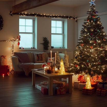 🌲Battery Operated Set of 5 Crystal Trees✨