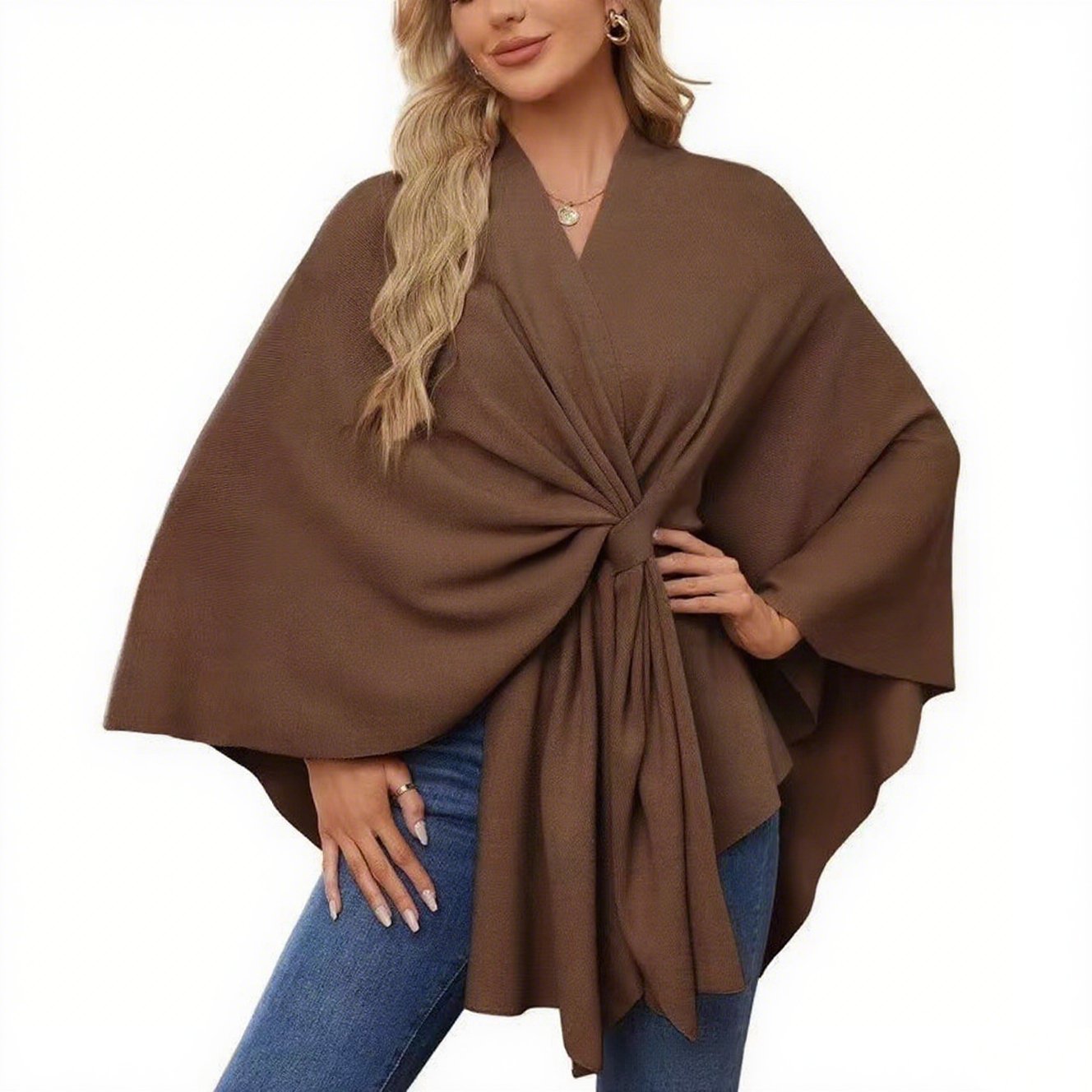 🏆No. 1 Seller In The Fall💥🔥Elegant Solid Color Cape Shawl