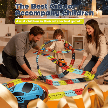 360° Electric Climbing Car Race Tracks with Lights