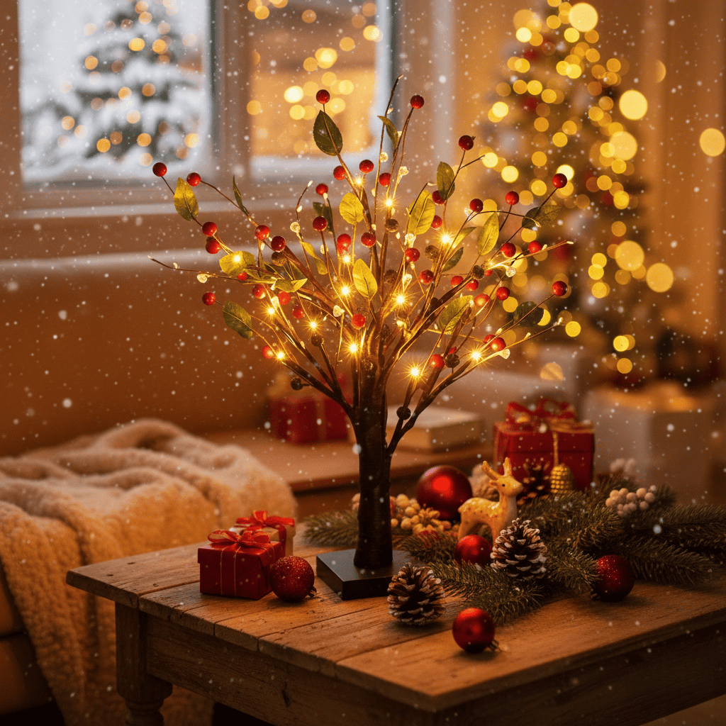 🎄LED Berry Tree Lamp