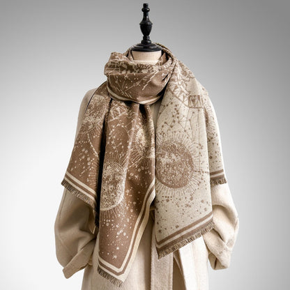 ✨Starry Sky Pattern Fringe Scarf