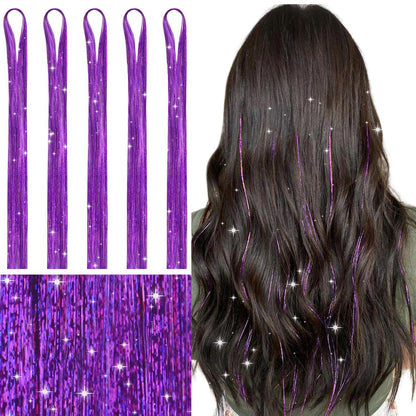 🎀 Rainbow Glitter Hair Clips Set