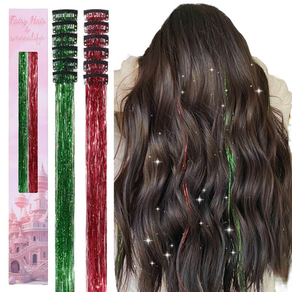 🎀 Rainbow Glitter Hair Clips Set