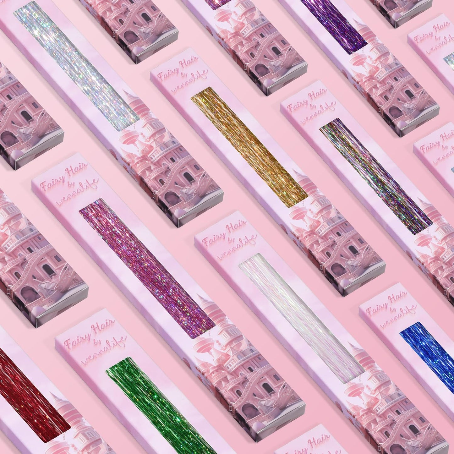 🎀 Rainbow Glitter Hair Clips Set