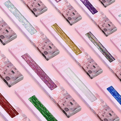 🎀 Rainbow Glitter Hair Clips Set