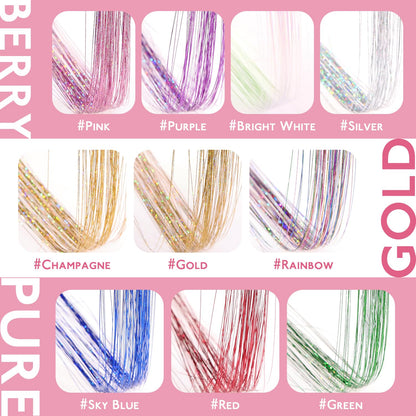 🎀 Rainbow Glitter Hair Clips Set