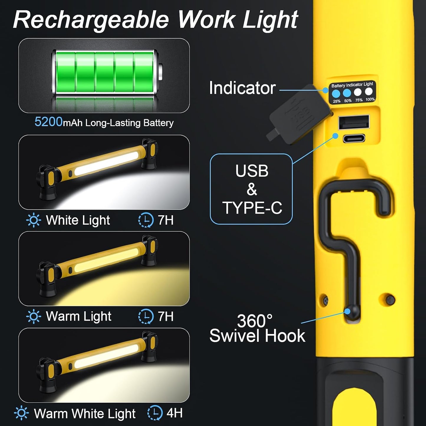Rechargeable Mechanic Work Light