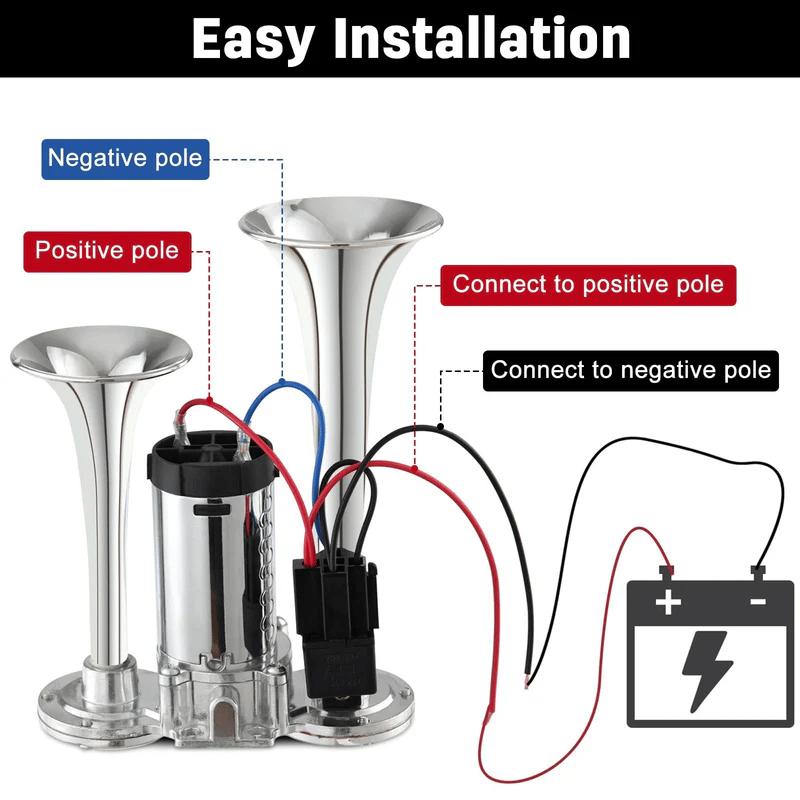 2026 Upgraded 12V 600DB Air Horn Dual Horn