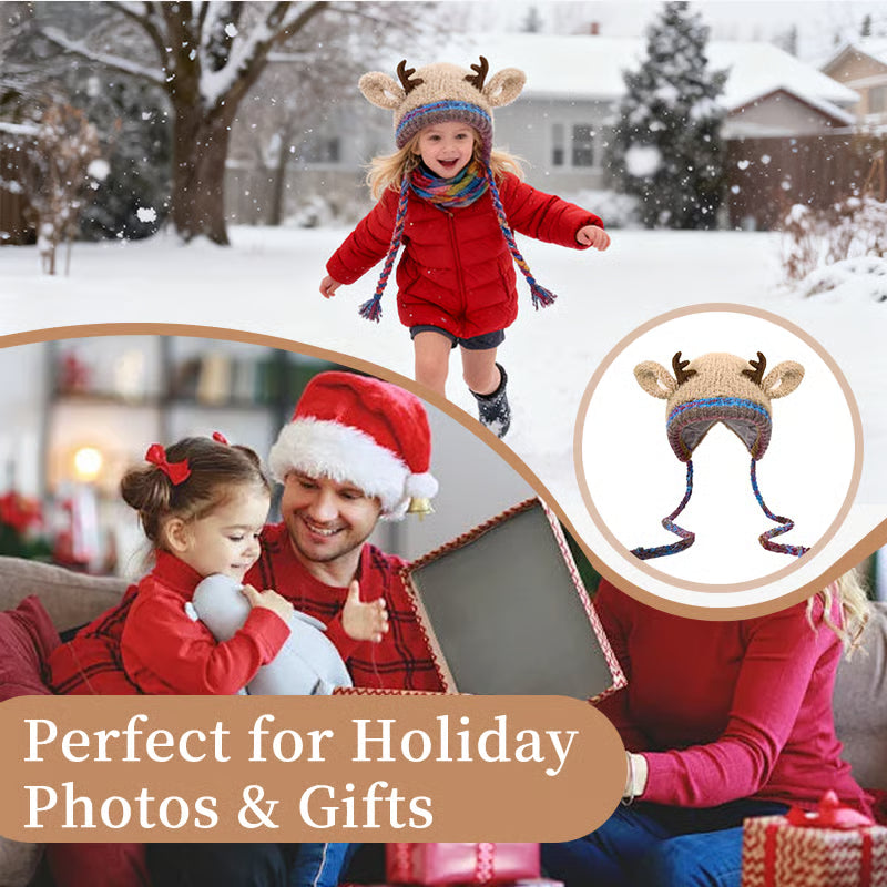 🎄Original design festive Christmas deer antler hat🦌