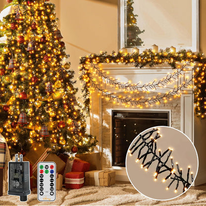 Christmas Tree Lights 8 Modes Timer Remote