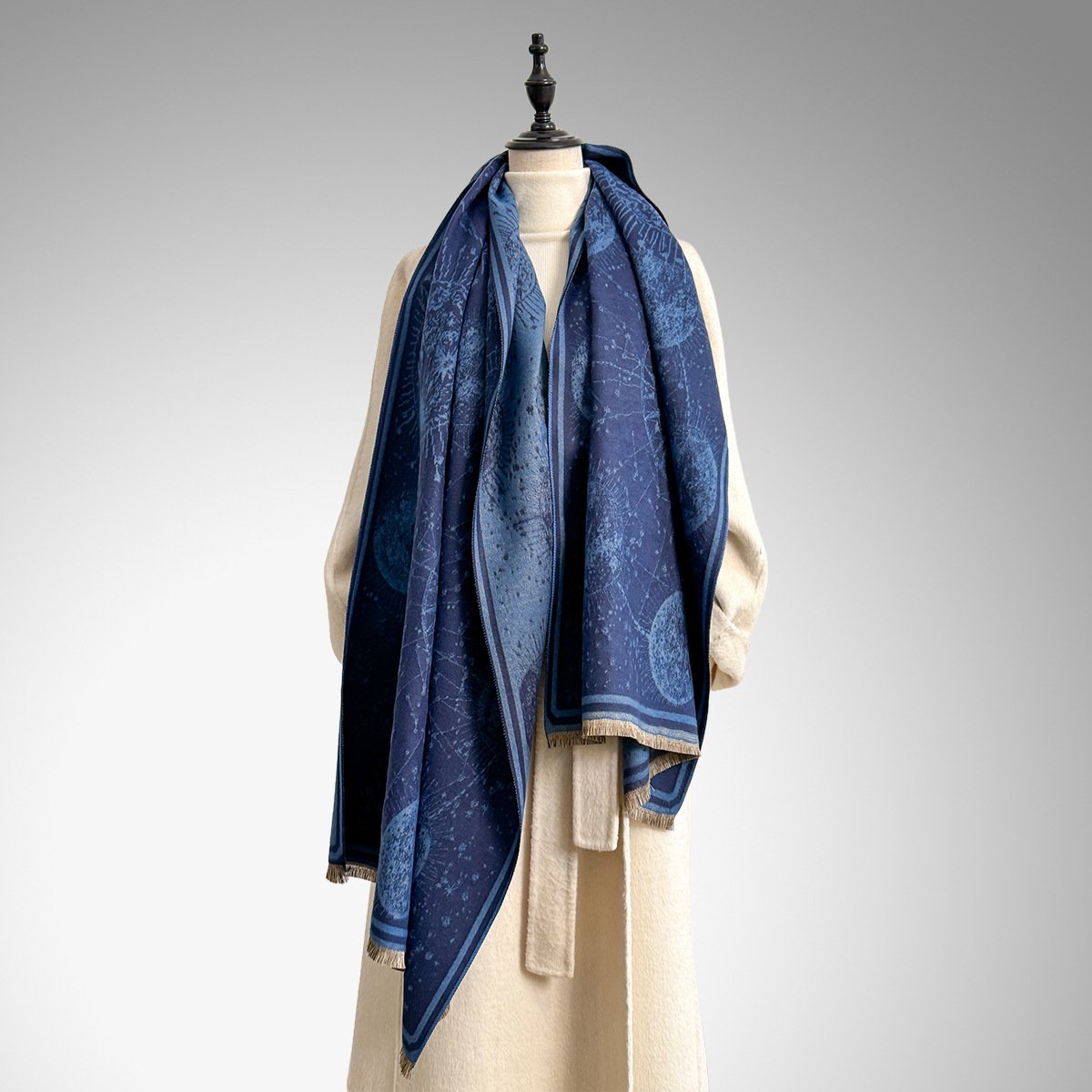 ✨Starry Sky Pattern Fringe Scarf