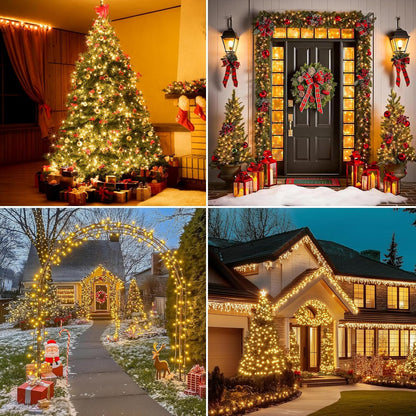 Christmas Tree Lights 8 Modes Timer Remote