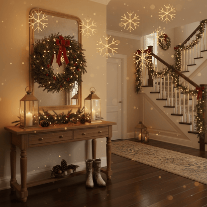 ❄️Lighted Birch Branch Snowflake Hanging Accent